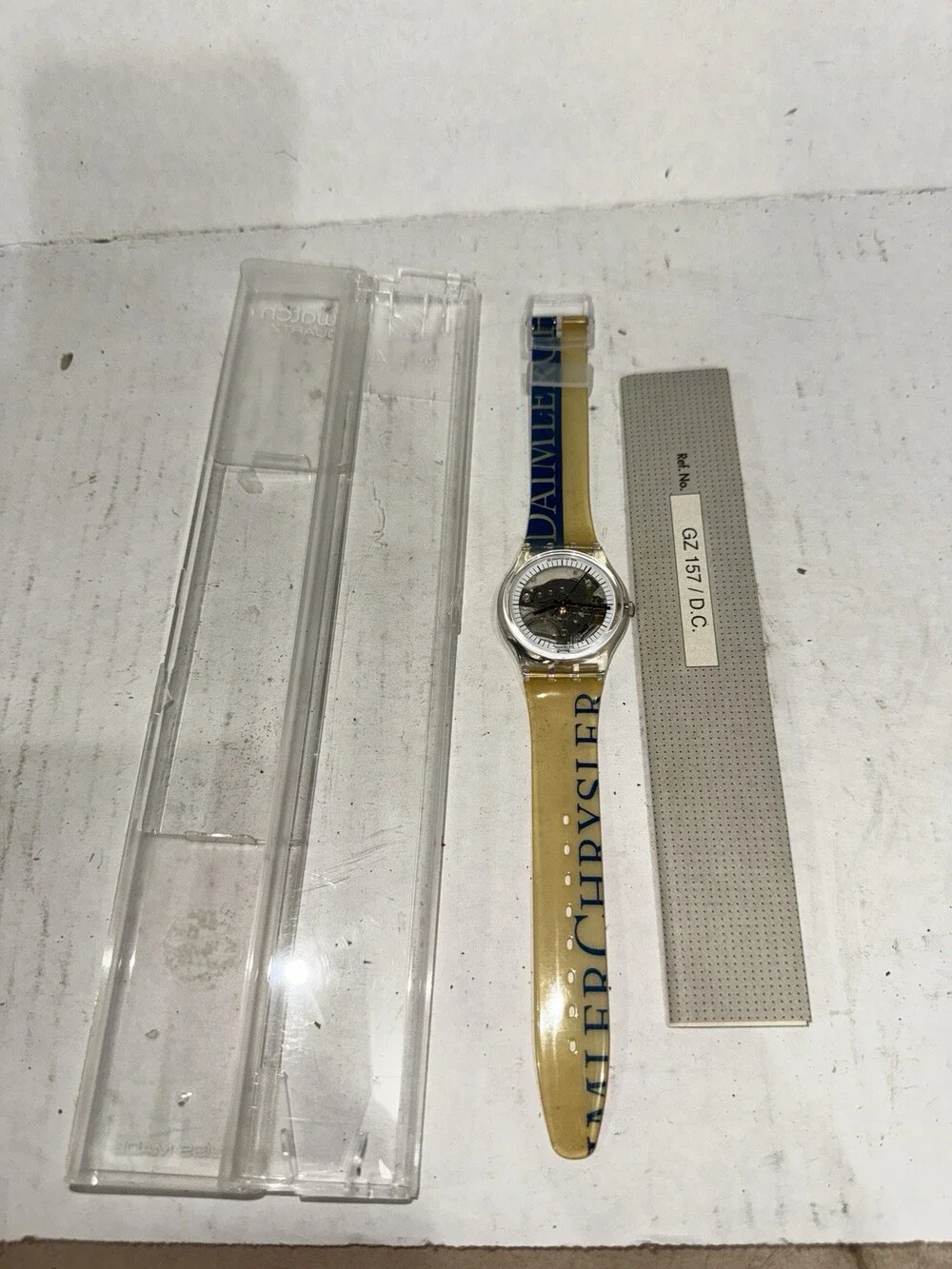 Vintage Daimler Chrysler Swatch Watch Quartz GZ 157 1998 Works Needs Battery